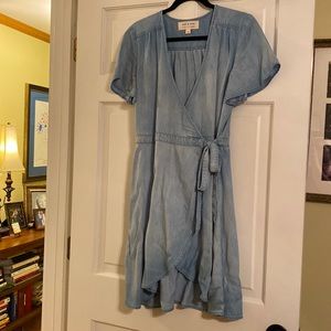 Cloth & Stone Chambray Wrap Dress